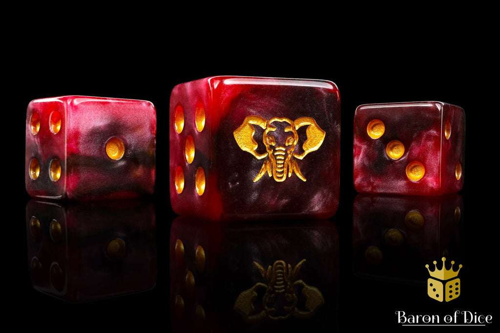 Four-Tusked Elephant, Square 16mm Dice