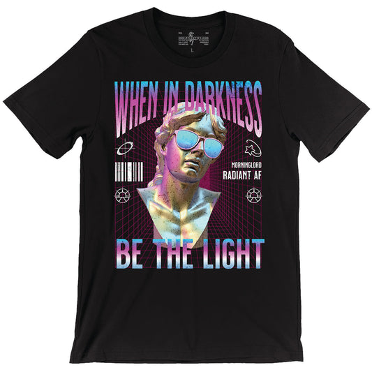 Radiant AF — Synthwave Lathander D&D T-Shirt