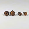 Lava D20 Stud Earrings - Orange Red Molten Dice Jewelry