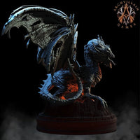 3D Printed Archvillain Games - Lava Dragon 28mm 32mm D&D
