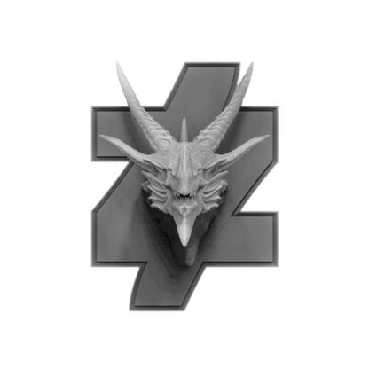 Lead Metallic Dragon Wall-Mountable Bust