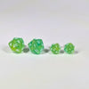 Limeburst D20 Sterling Silver Stud Earrings - Yellow Teal Lime Green Dice Jewelry