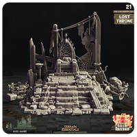 3D Printed Cast n Play Lost Throne The Lost Castle Terrain Set 28mm 32mm D&D