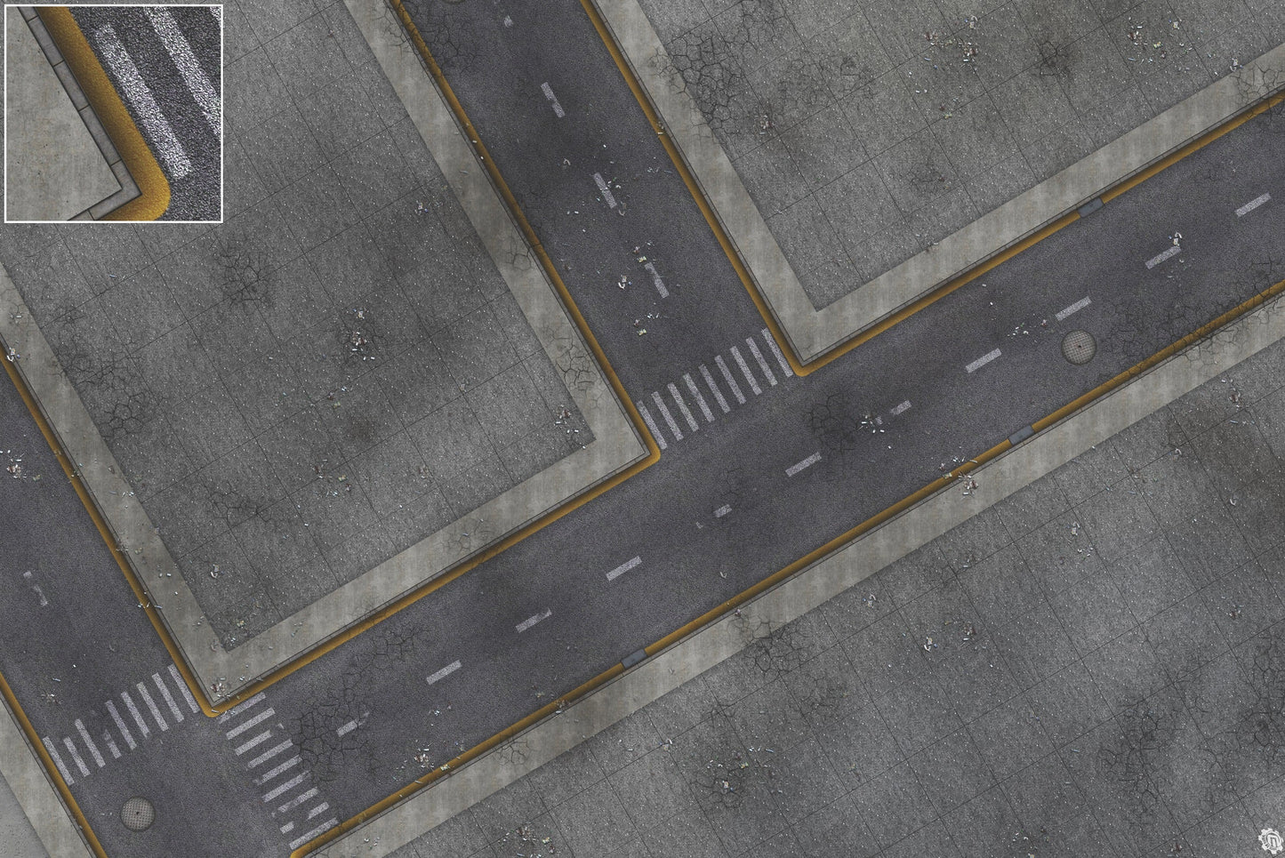 Mats by Mars: Crime Alley (Bend Rd) Tabletop Wargaming Play Mat