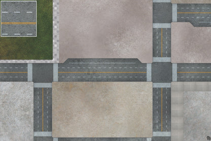 Mats by Mars: Streets of Justice A Tabletop Wargaming Play Mat