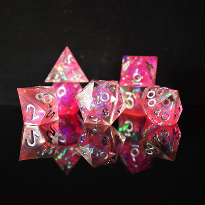 Mage Armor Sharp-Edged Resin Dice Set – 7-Piece Polyhedral RPG Dice
