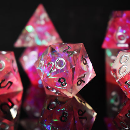 Mage Armor Sharp-Edged Resin Dice Set – 7-Piece Polyhedral RPG Dice