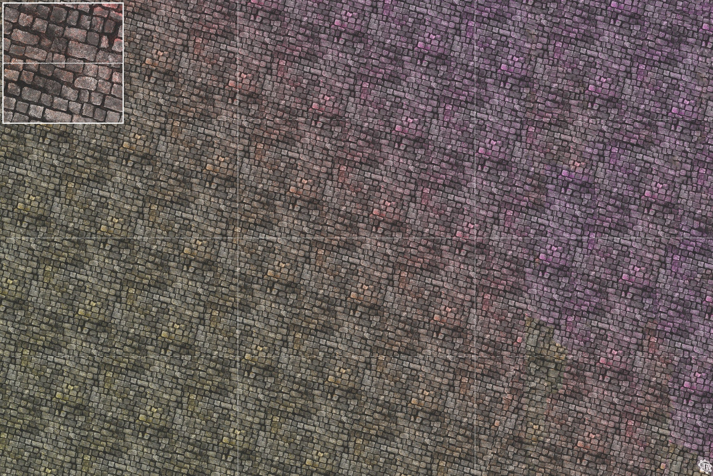 Bustling City Tabletop Wargaming Play Mat - Victorian Cobblestone Streets by Mats by Mars