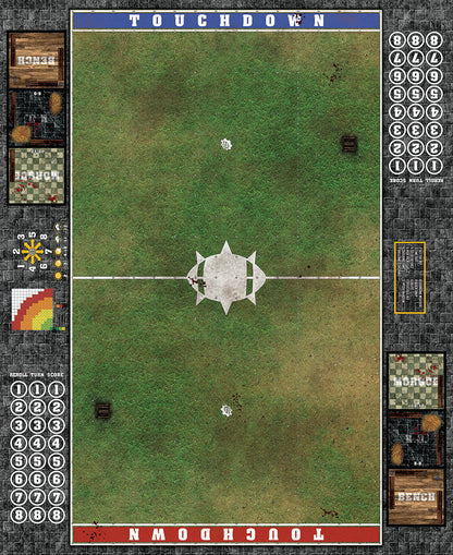 Grassy Spring Fantasy Football Play Mat – Classic Blood Bowl Pitch by Mats by Mars
