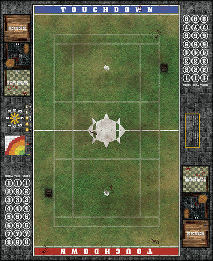 Grassy Spring Fantasy Football Play Mat – Classic Blood Bowl Pitch by Mats by Mars