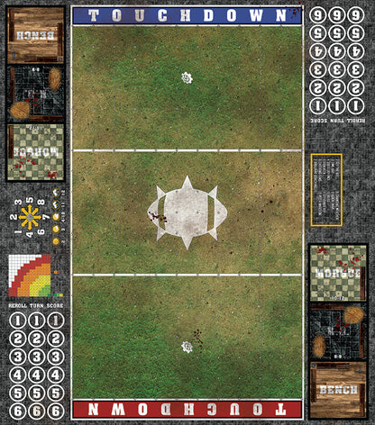 Grassy Spring Fantasy Football Play Mat – Classic Blood Bowl Pitch by Mats by Mars