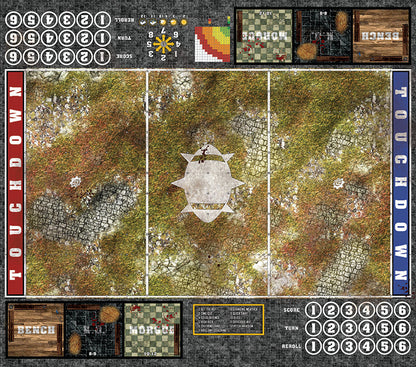 Mats by Mars:  Abandoned City Fantasy Football Play Mat / Pitch