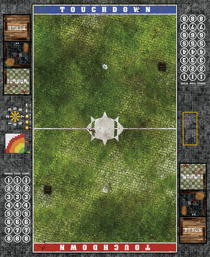 Mats by Mars:  Overgrown Cobbles Fantasy Football Play Mat / Pitch