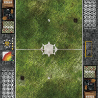 Mats by Mars:  Overgrown Cobbles Fantasy Football Play Mat / Pitch