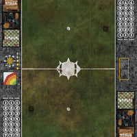 Mats by Mars:  Green Meadow Fantasy Football Play Mat / Pitch