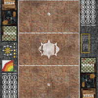 Mats by Mars:  Red Sett Stone Fantasy Football Play Mat / Pitch