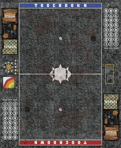 Mats by Mars:  Grey Sett Stone Fantasy Football Play Mat / Pitch