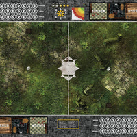 Mats by Mars:  Forgotten Temple Fantasy Football Play Mat / Pitch