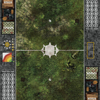 Mats by Mars:  Forgotten Temple Fantasy Football Play Mat / Pitch