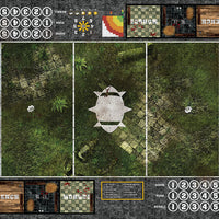 Mats by Mars:  Forgotten Temple Fantasy Football Play Mat / Pitch