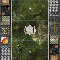 Mats by Mars:  Forgotten Temple Fantasy Football Play Mat / Pitch
