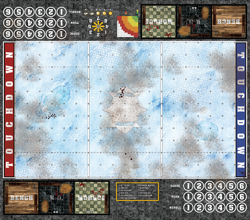 Mats by Mars:  Frosty Cobbles Fantasy Football Play Mat / Pitch