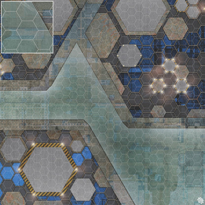 Mats by Mars: Quinfinity Sapphire Tabletop Wargaming Play Mat