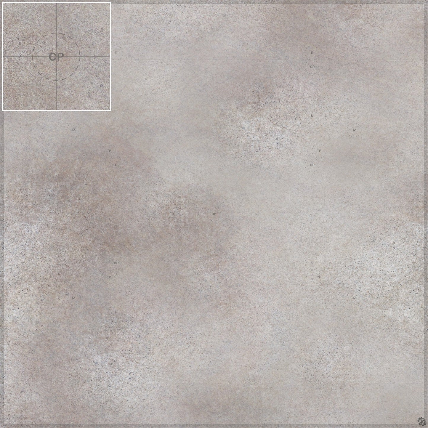 Mats by Mars: Koncrete Blok (Light) Tabletop Wargaming Play Mat
