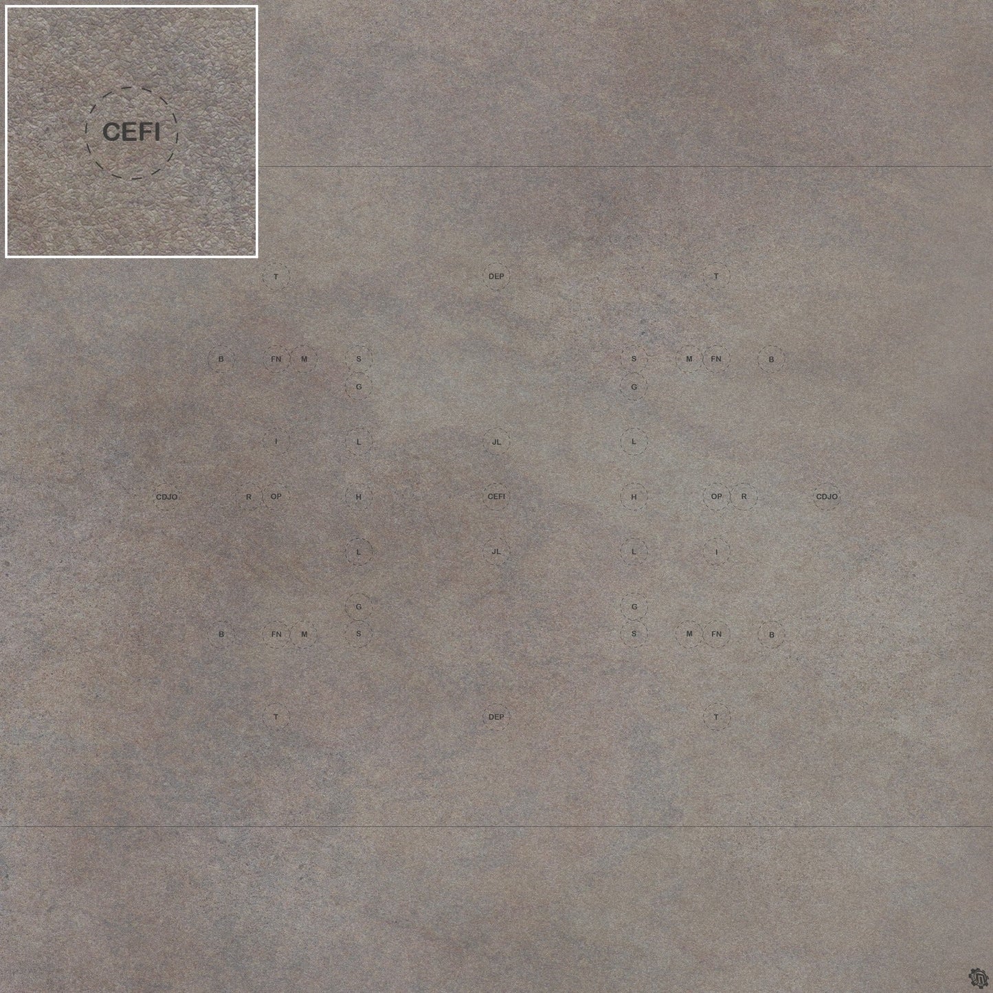 Mats by Mars: Koncrete Blok (Dark) Tabletop Wargaming Play Mat