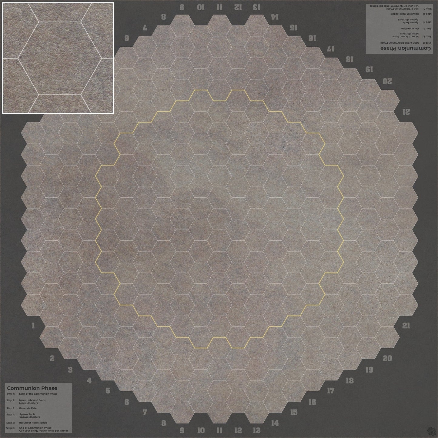 Mats by Mars: Koncrete Blok (Dark) Tabletop Wargaming Play Mat