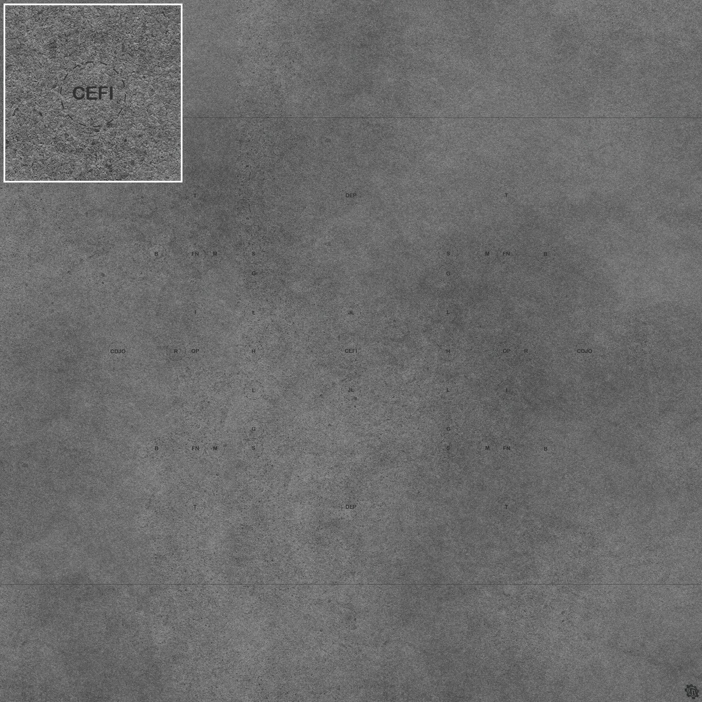 Mats by Mars: Koncrete Blok (Extra Dark) Tabletop Wargaming Play Mat