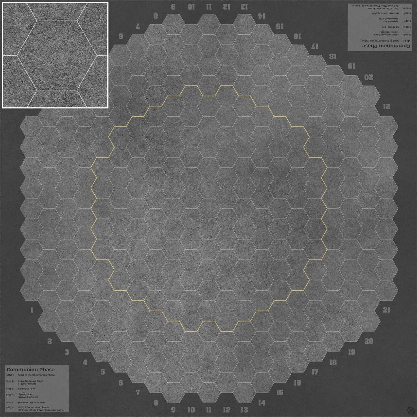 Mats by Mars: Koncrete Blok (Extra Dark) Tabletop Wargaming Play Mat