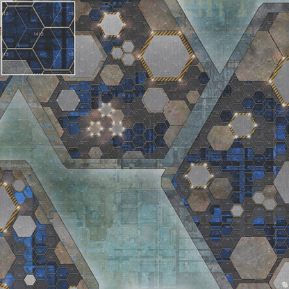 Mats by Mars: Quinfinity Sapphire Tabletop Wargaming Play Mat
