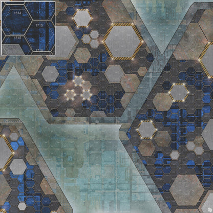 Mats by Mars: Quinfinity Sapphire Tabletop Wargaming Play Mat