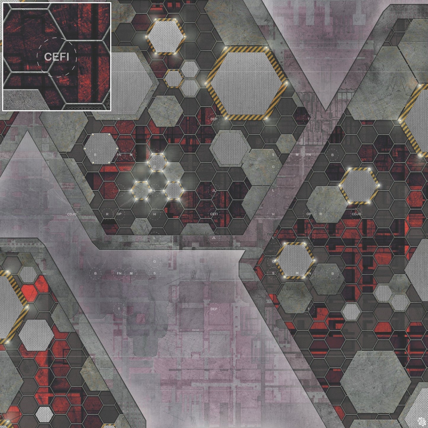 Mats by Mars: Quinfinity Ruby Tabletop Wargaming Play Mat