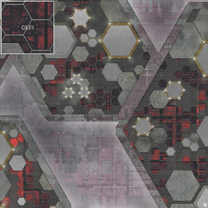 Mats by Mars: Quinfinity Ruby Tabletop Wargaming Play Mat