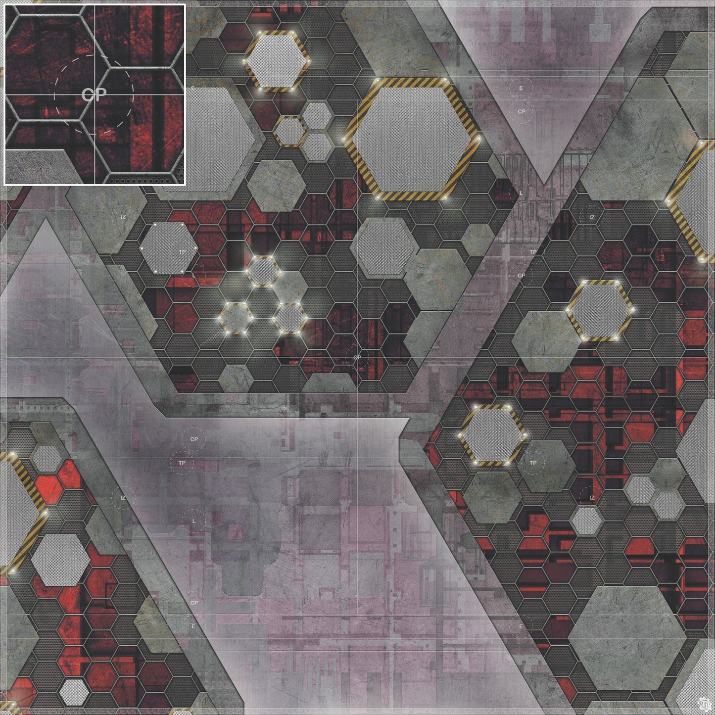 Mats by Mars: Quinfinity Ruby Tabletop Wargaming Play Mat