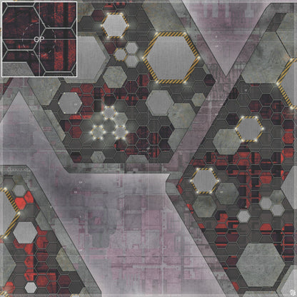Mats by Mars: Quinfinity Ruby Tabletop Wargaming Play Mat