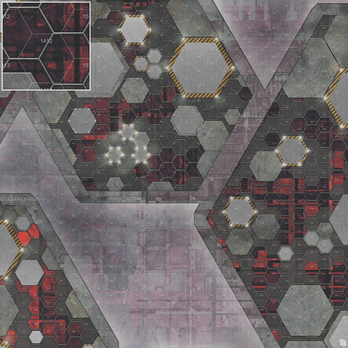 Mats by Mars: Quinfinity Ruby Tabletop Wargaming Play Mat