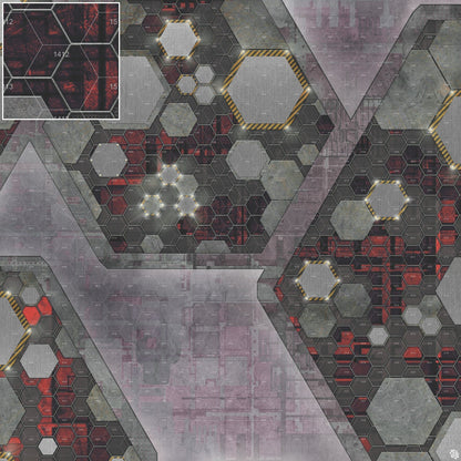 Mats by Mars: Quinfinity Ruby Tabletop Wargaming Play Mat