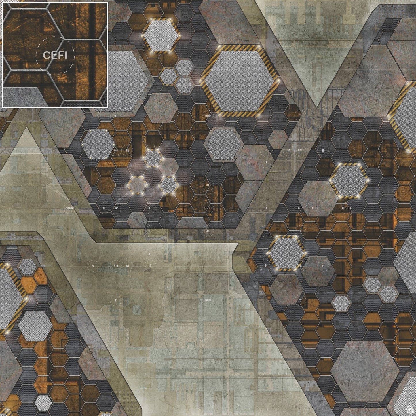 Mats by Mars: Quinfinity Citrine Tabletop Wargaming Play Mat