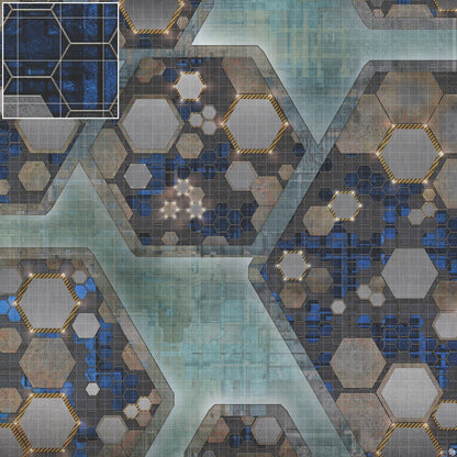 Mats by Mars: Quinfinity Sapphire Tabletop Wargaming Play Mat