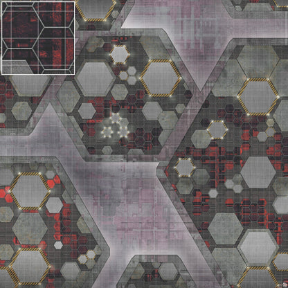 Mats by Mars: Quinfinity Ruby Tabletop Wargaming Play Mat