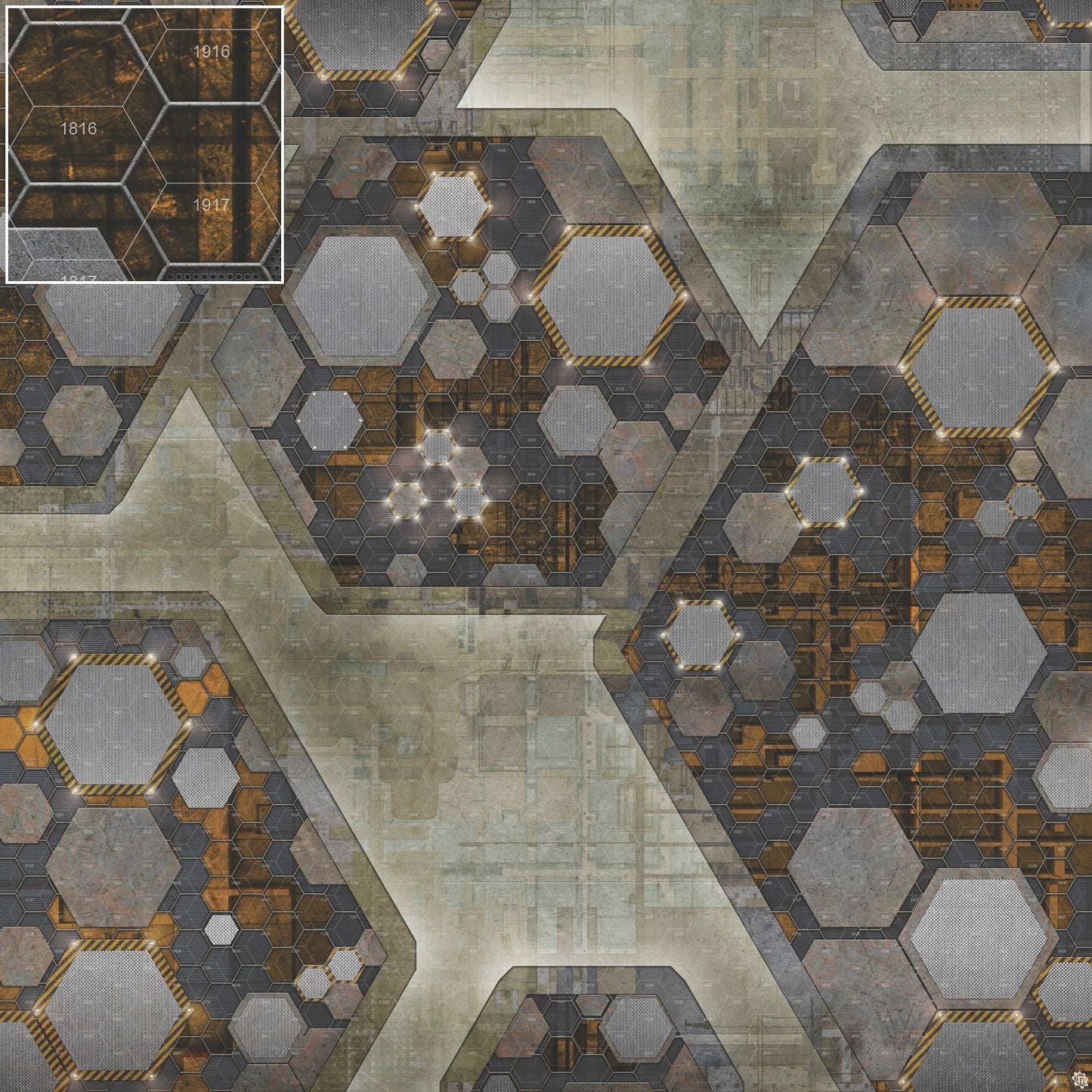 Mats by Mars: Quinfinity Citrine Tabletop Wargaming Play Mat