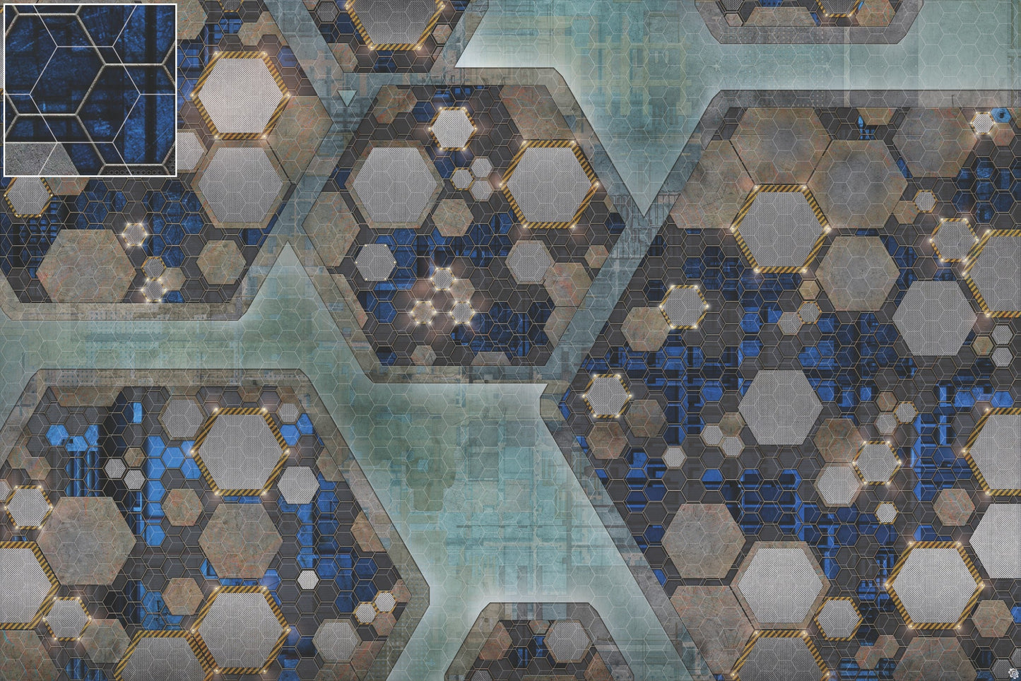 Mats by Mars: Quinfinity Sapphire Tabletop Wargaming Play Mat