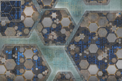 Mats by Mars: Quinfinity Sapphire Tabletop Wargaming Play Mat