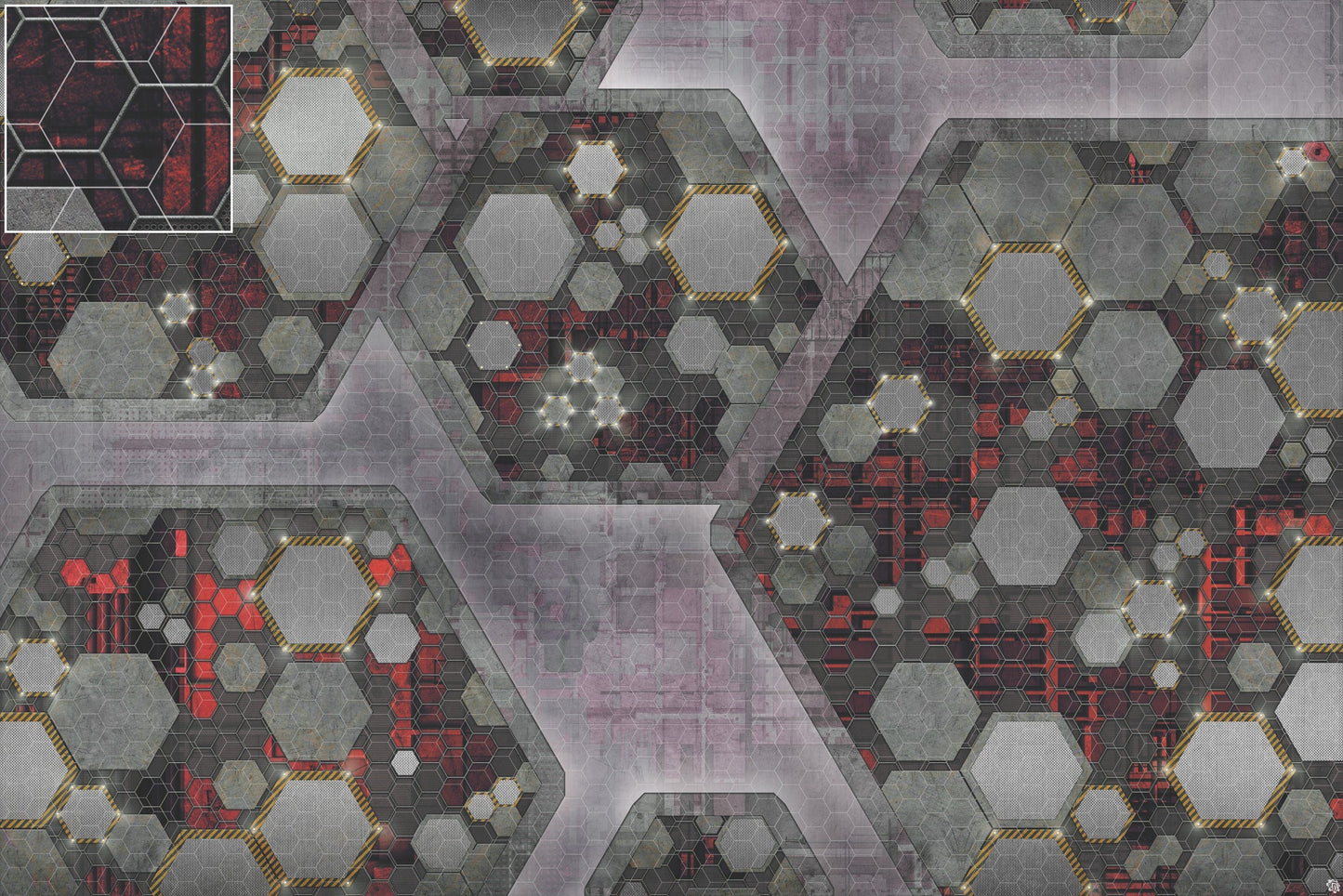 Mats by Mars: Quinfinity Ruby Tabletop Wargaming Play Mat
