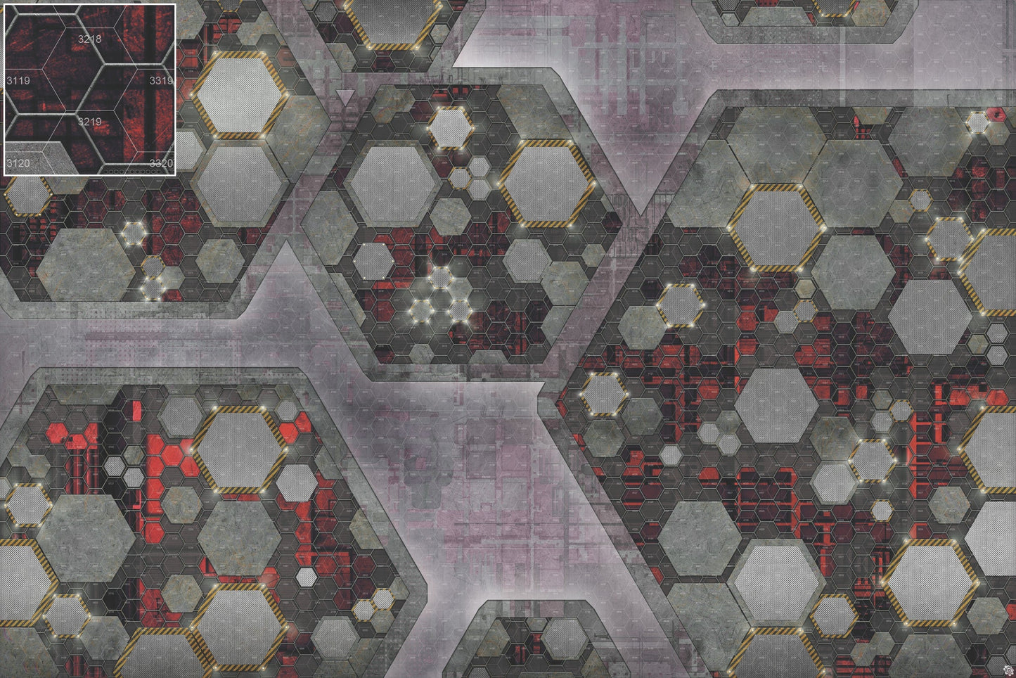 Mats by Mars: Quinfinity Ruby Tabletop Wargaming Play Mat