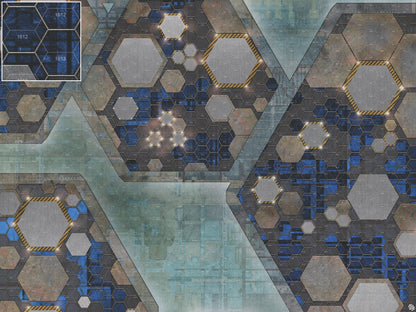 Mats by Mars: Quinfinity Sapphire Tabletop Wargaming Play Mat