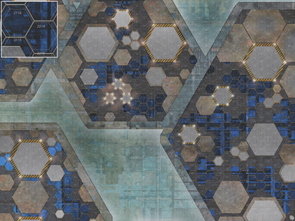 Mats by Mars: Quinfinity Sapphire Tabletop Wargaming Play Mat